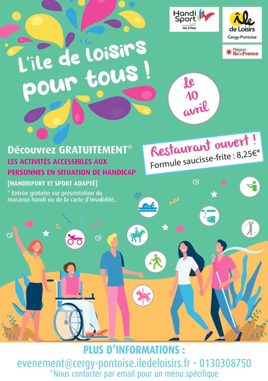 Journée Handi découverte à l'île de loisirs de Cergy